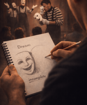 Mask T Shirt with Hidden Emotions Design